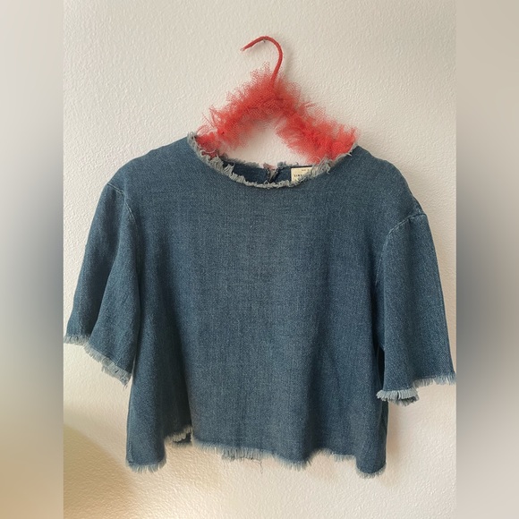 Simon Miller Tops - Simon Miller Denim Fringe Top s